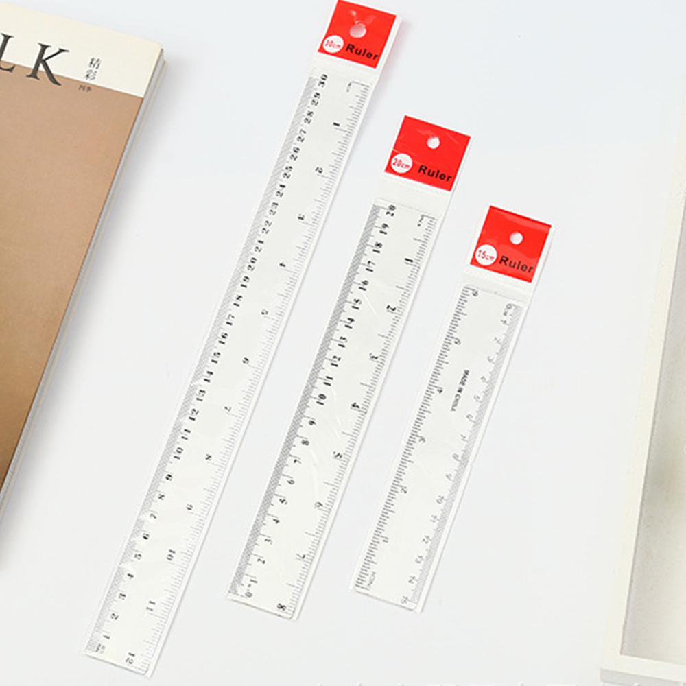 Ruler Set Transparent - 6/8/12 inç Düz Cetvel 1 ADET