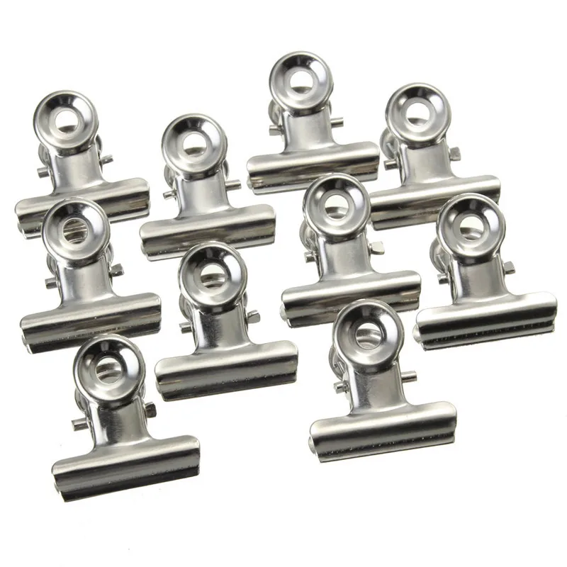 Binder Clip Assorted - Uygun fiyatlı 10 Adet Gümüş Ton