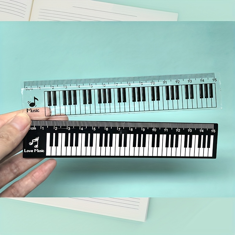 Ruler Set Transparent - 2 adet/takım 15 cm Piyano Klavye