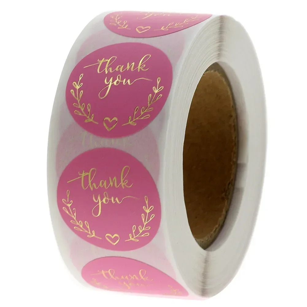 Stationery Supplies Business - 50-500 adet Teşekkür Ederim Etiket Pembe