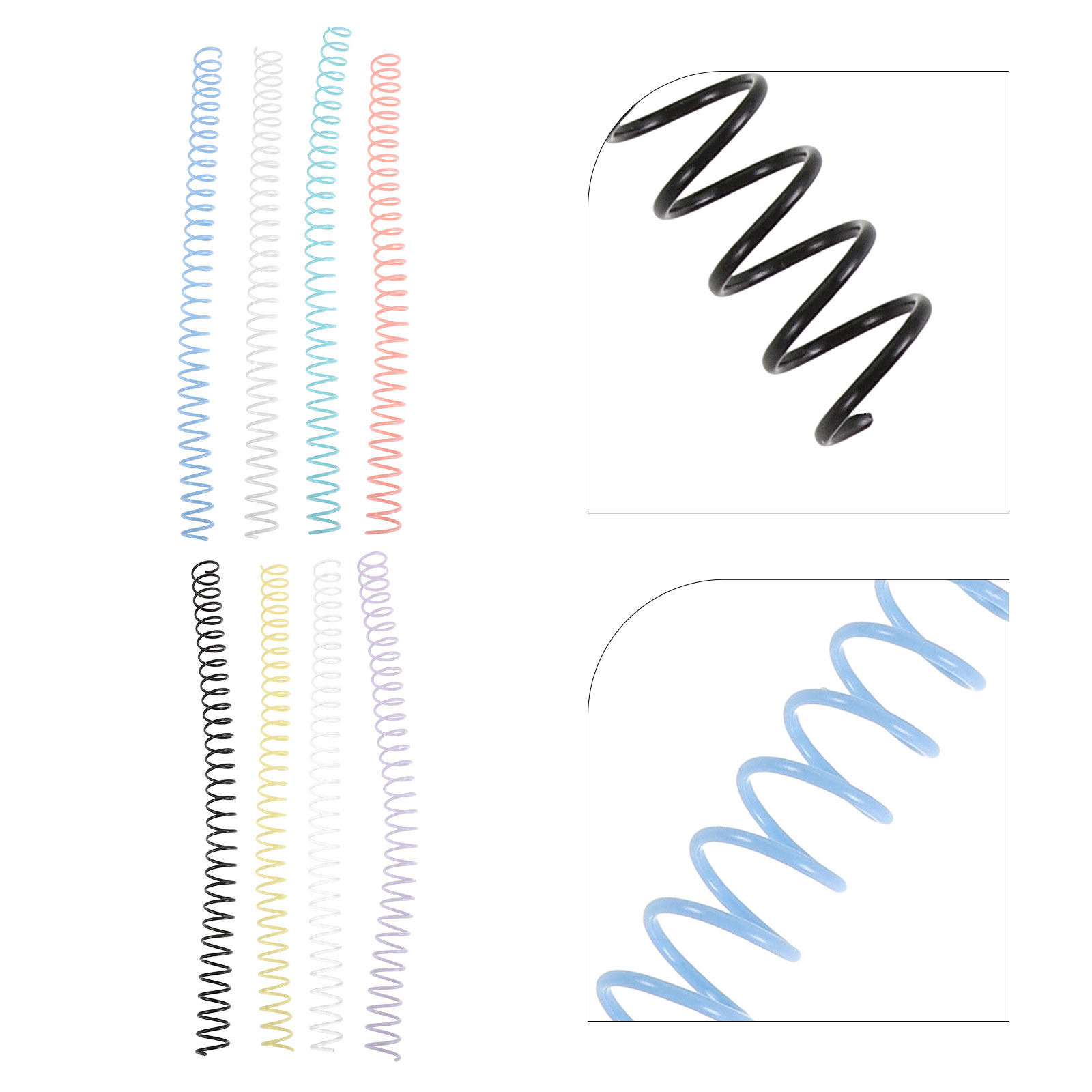 Binding Comb Plastic - 8 Adet Spiral Cilt Halkaları Plastik