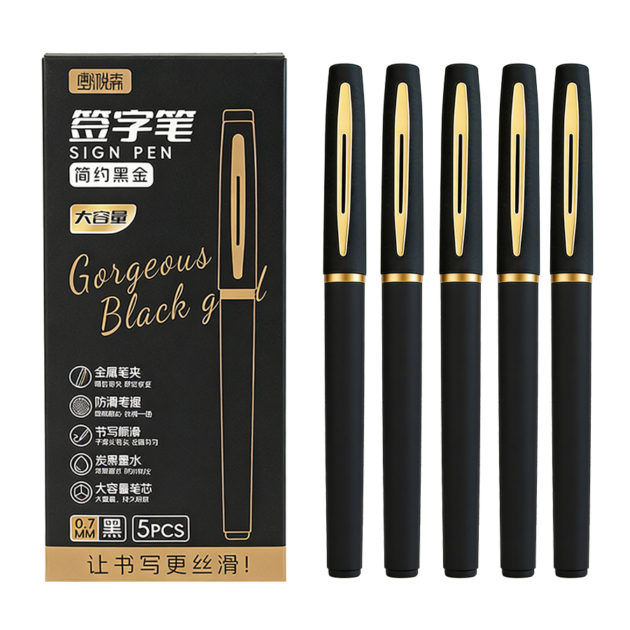 Stationery Supplies Business - 5 adet/paket Büyük Kapasiteli Jel Kalem