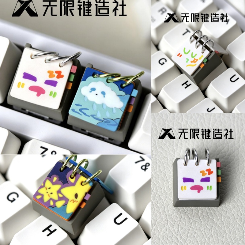 Ideal Stationery & Office Supply - Wuxian Sevimli Takvim Reçine Klavye Tuşları