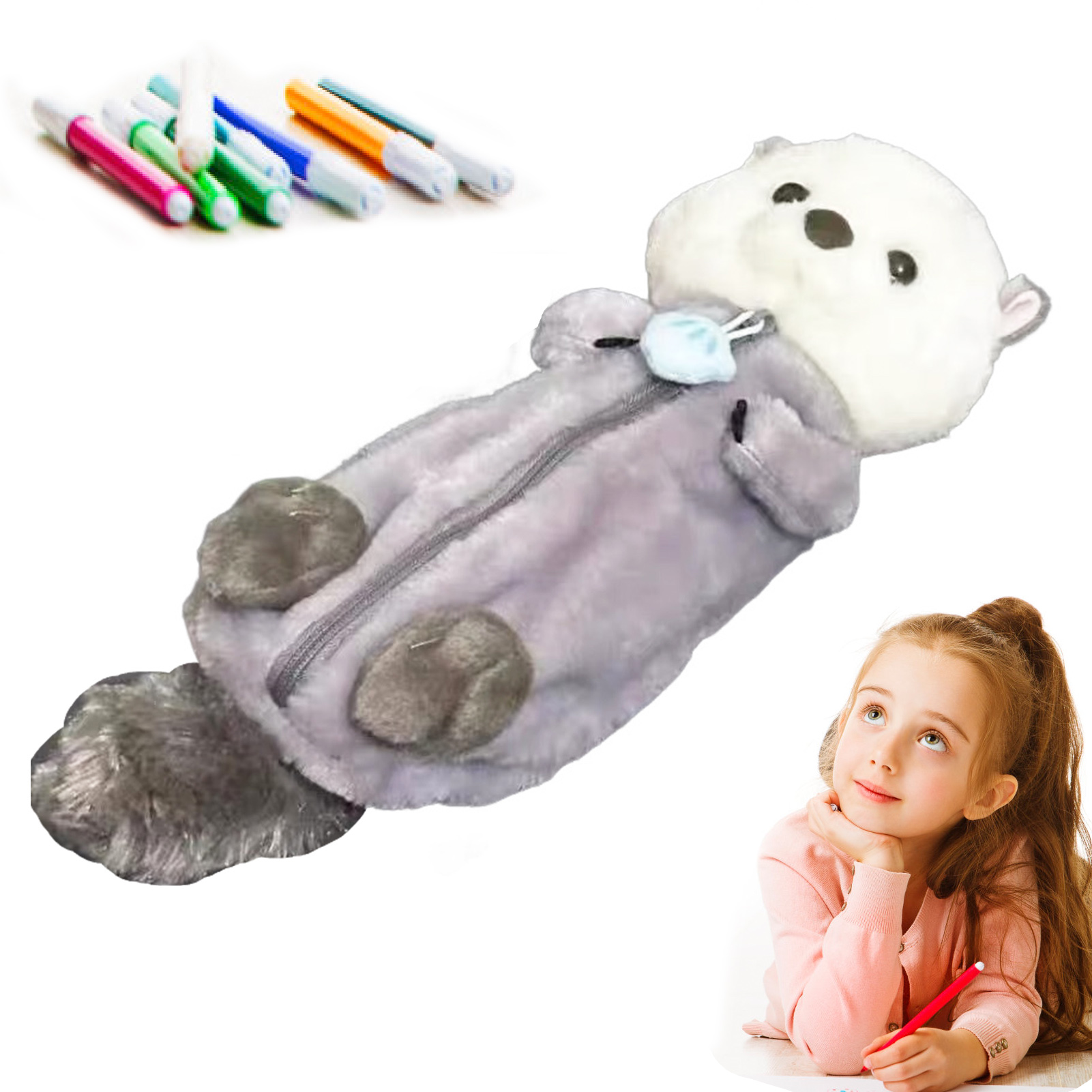 Stationery Supply - Yaratıcı Peluş Oyuncak Kalem Kutusu Yumuşak