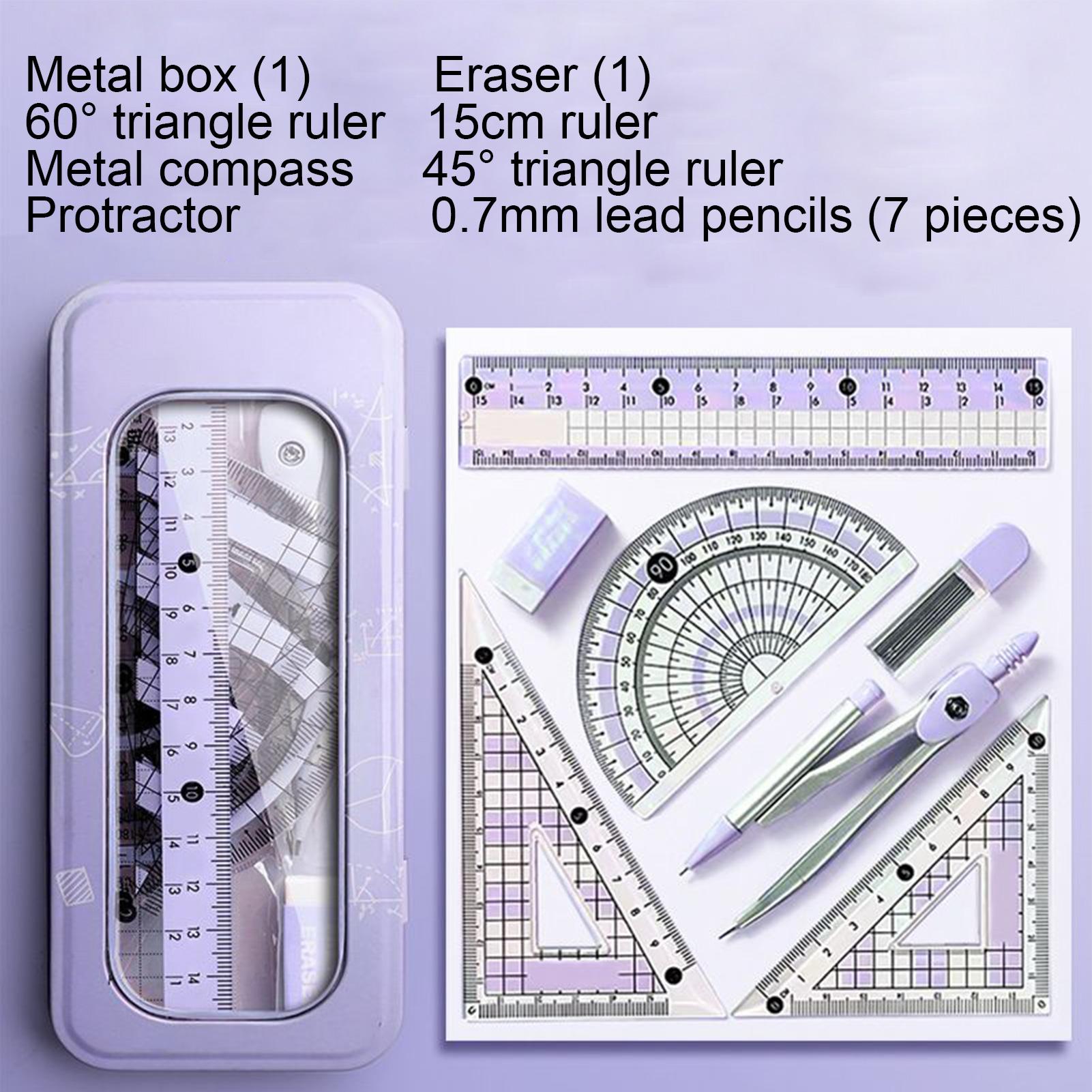 Compass Geometry Set - Öğrenciler için Geometri Seti Geometri Cetveli