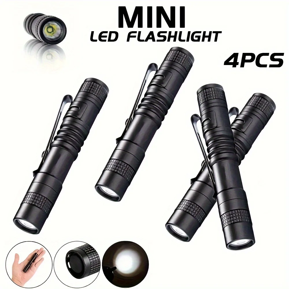 Stationery Supply - 1-4 adet Mini taşınabilir LED kalem