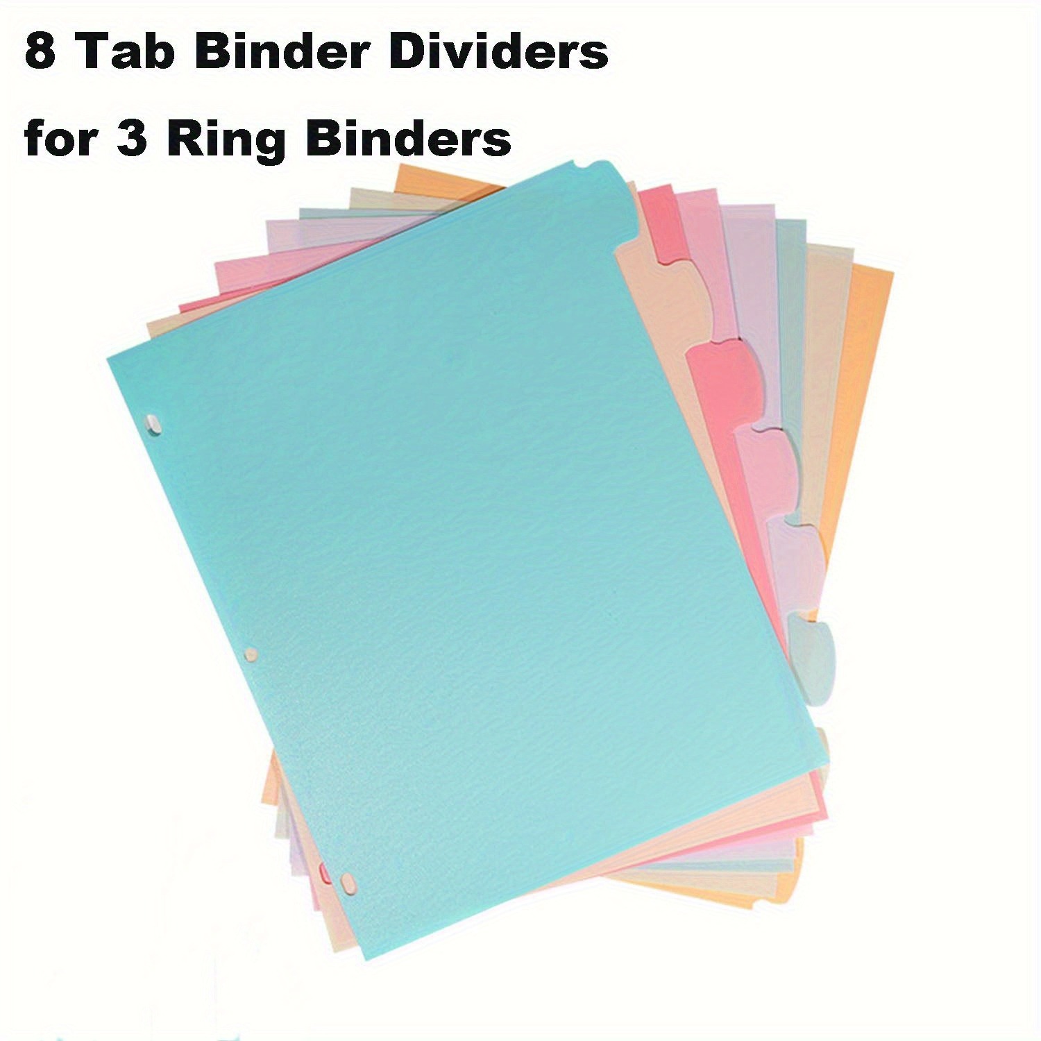 Index Tab Divider - 3 Halkalı Dosyalar için 8 Sekmeli