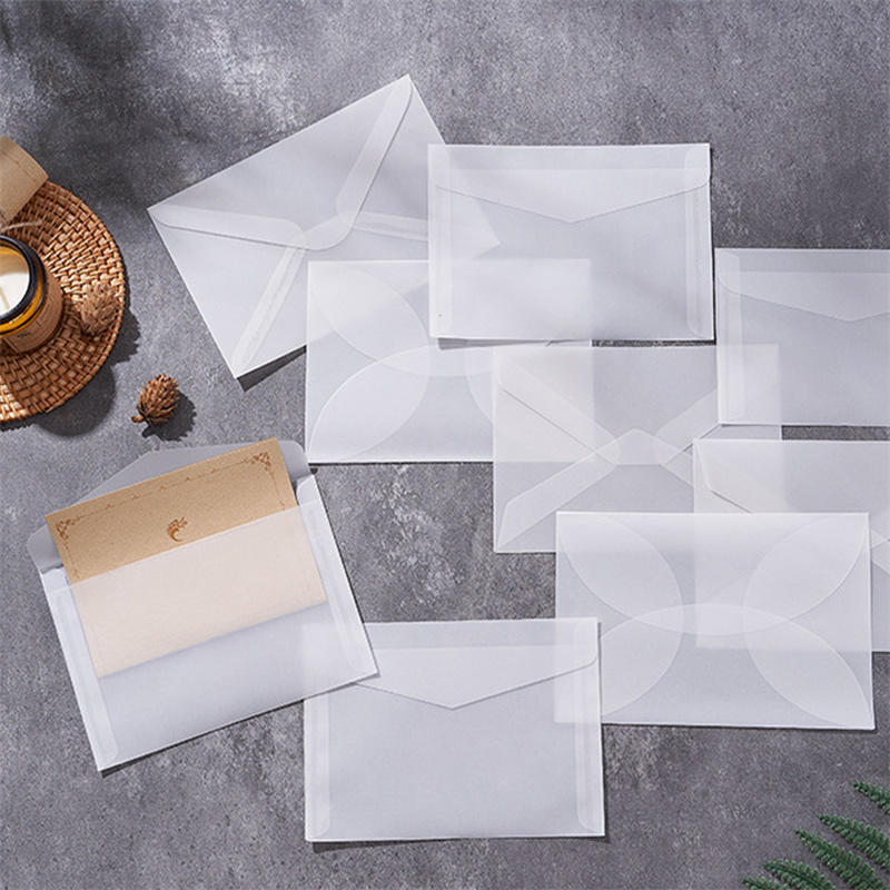 Letter Envelope Kraft - 50 adet/grup Boş Saydam Zarf Davetiyeler