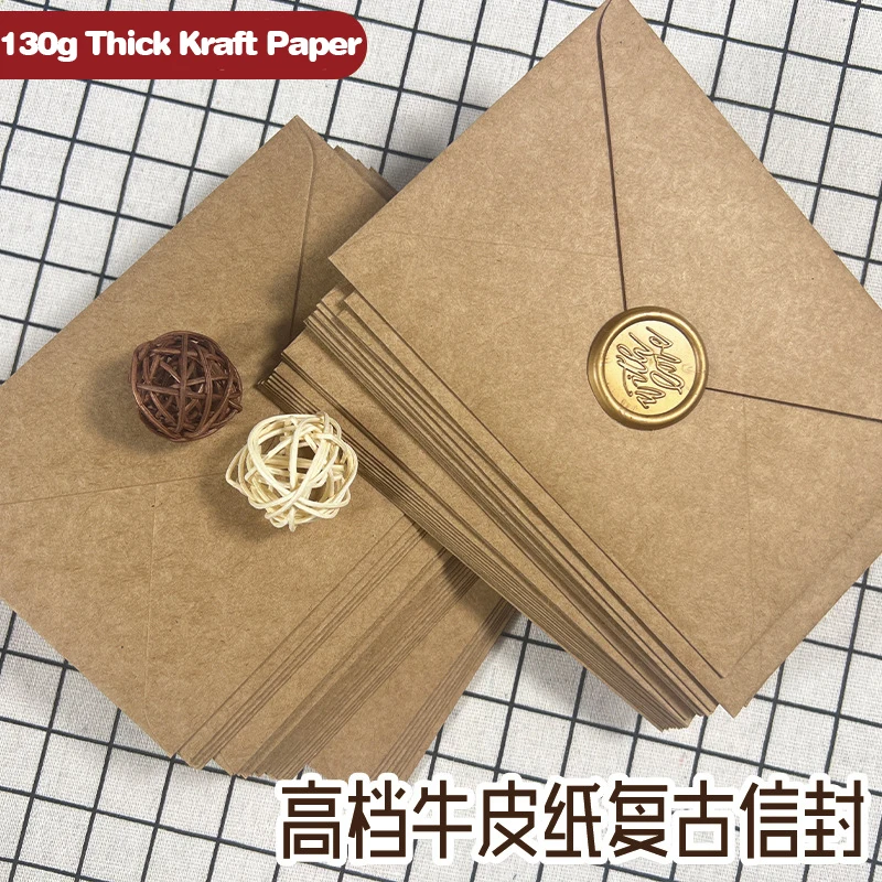Letter Envelope Kraft - 50 adet Kraft Kahverengi Kağıt Zarflar