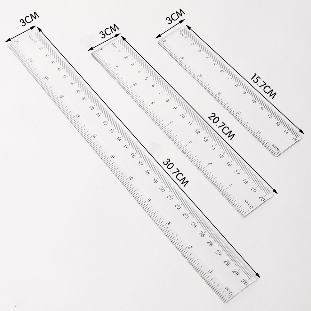 6/8/12 inç Düz Cetvel 1 ADET Ş - Ruler Set Transparent incelemesi ve fiyatı
