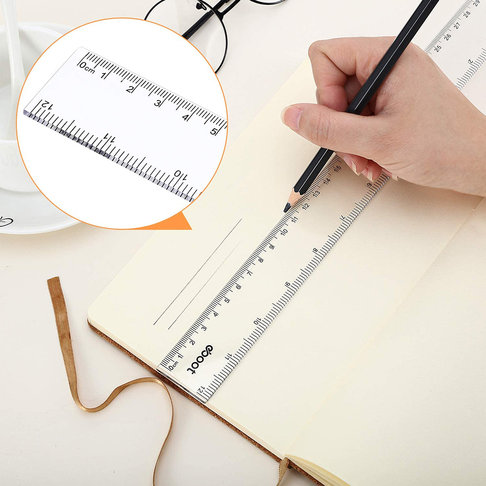 6/8/12 inç Düz Cetvel 1 ADET Ş - Ruler Set Transparent incelemesi ve fiyatı