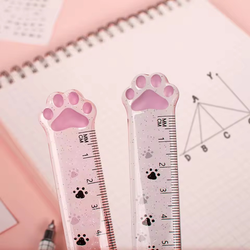 1 adet kedi pençe tasarım cetv - Ruler Set Transparent incelemesi ve fiyatı