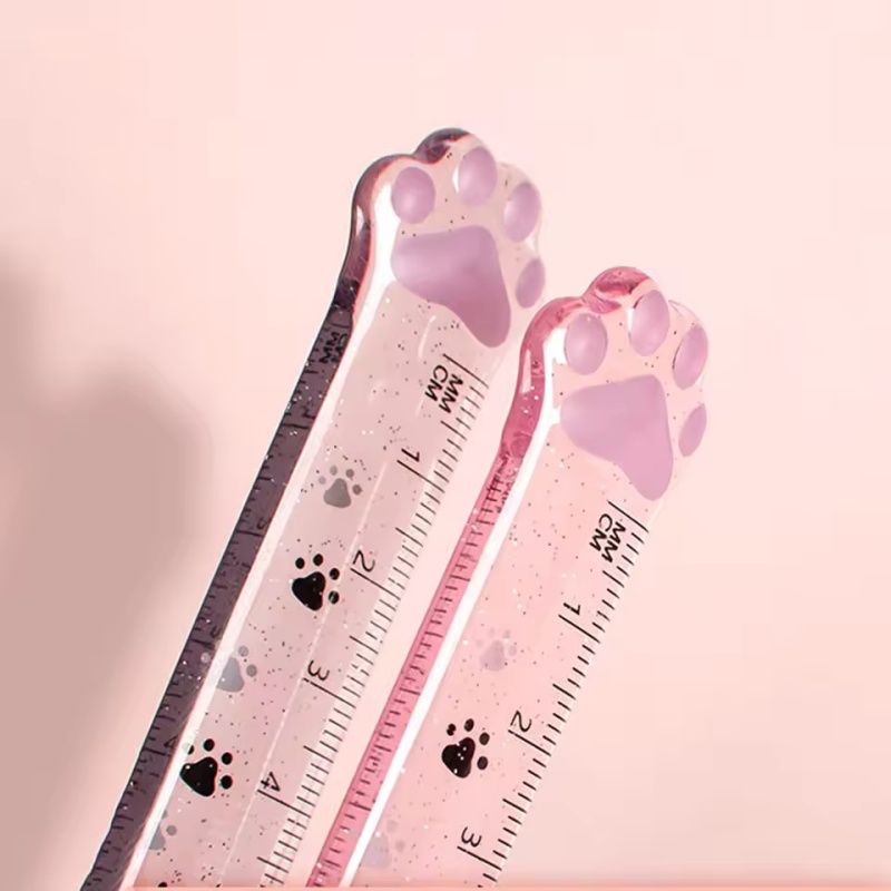 1 adet kedi pençe tasarım cetv - Ruler Set Transparent incelemesi ve fiyatı