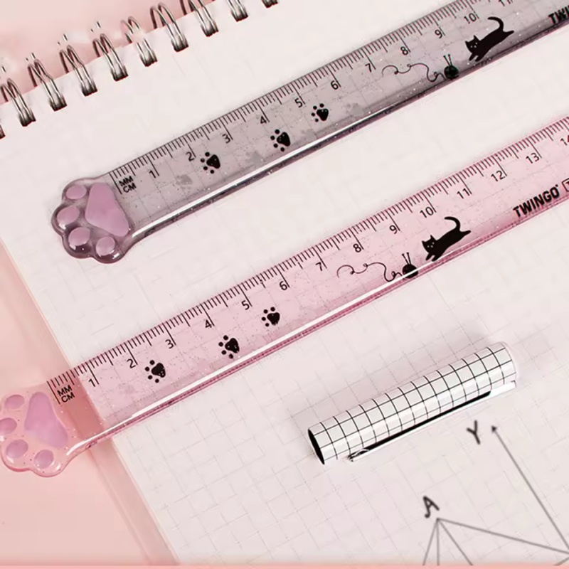 1 adet kedi pençe tasarım cetv - Ruler Set Transparent incelemesi ve fiyatı