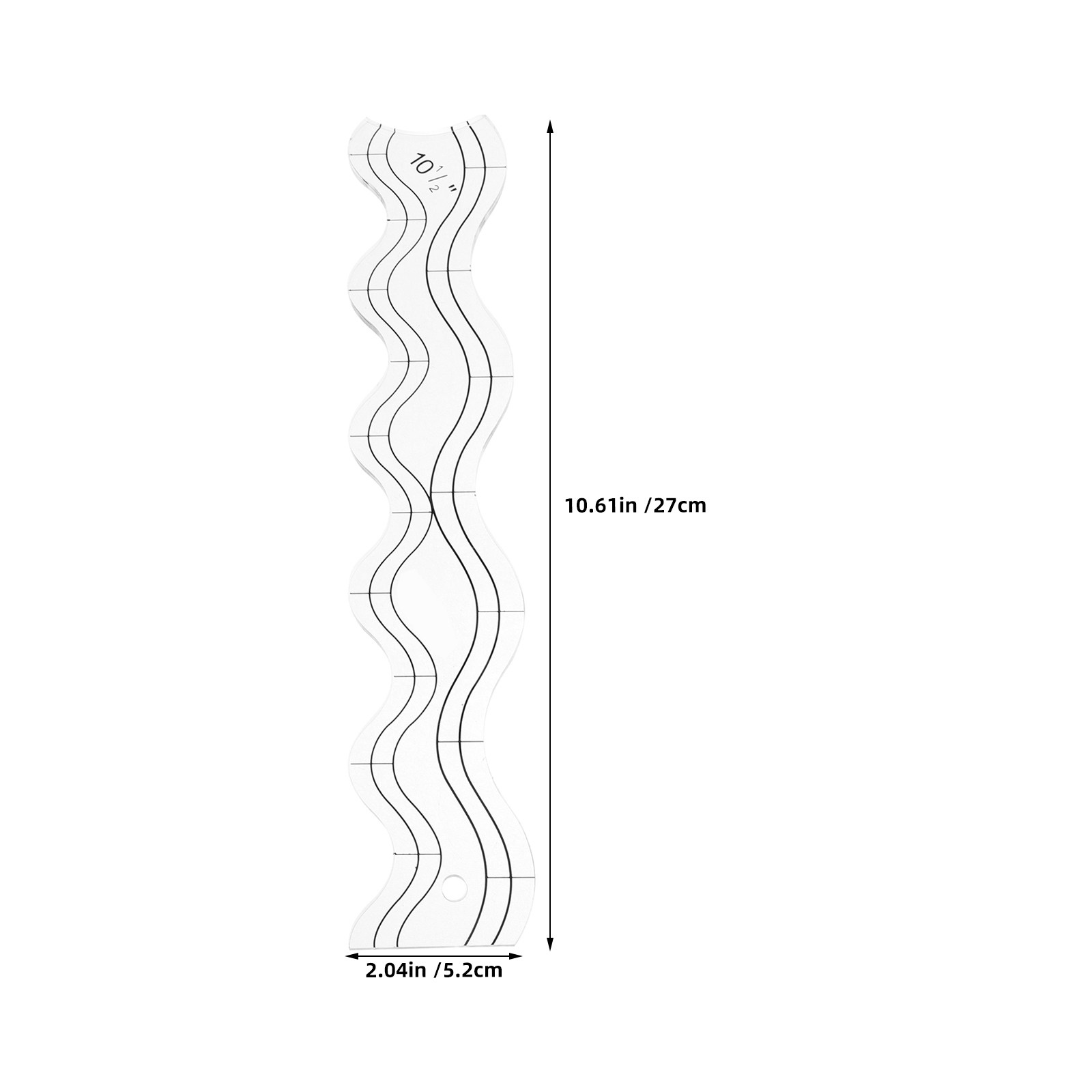 2 Parça Şeffaf Akrilik Dalgalı - Ruler Set Transparent incelemesi ve fiyatı