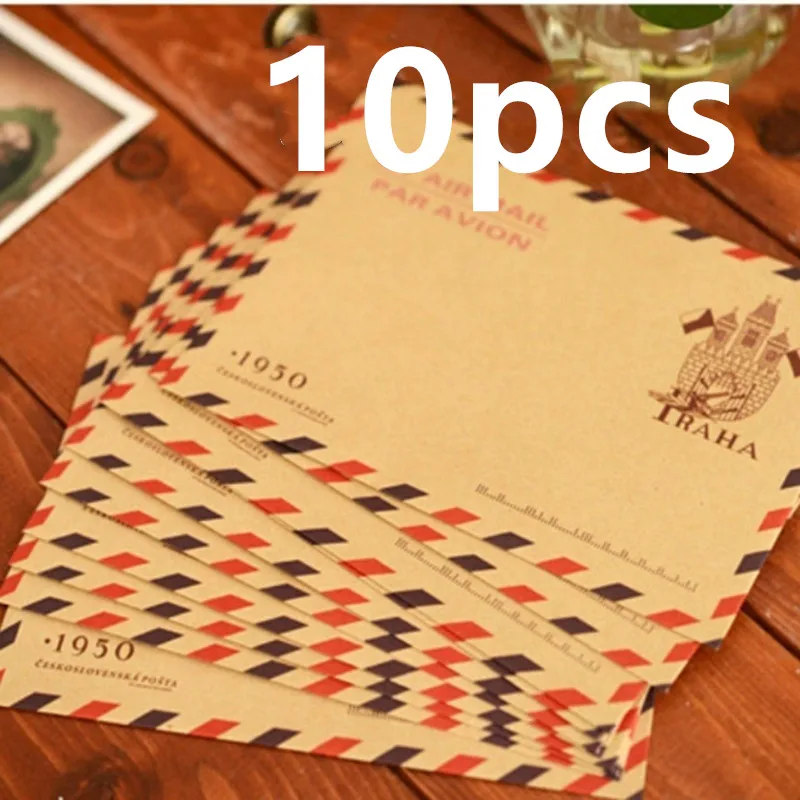 10 adet 9.7*7.5cm Retro popüle - Letter Envelope Kraft incelemesi ve fiyatı