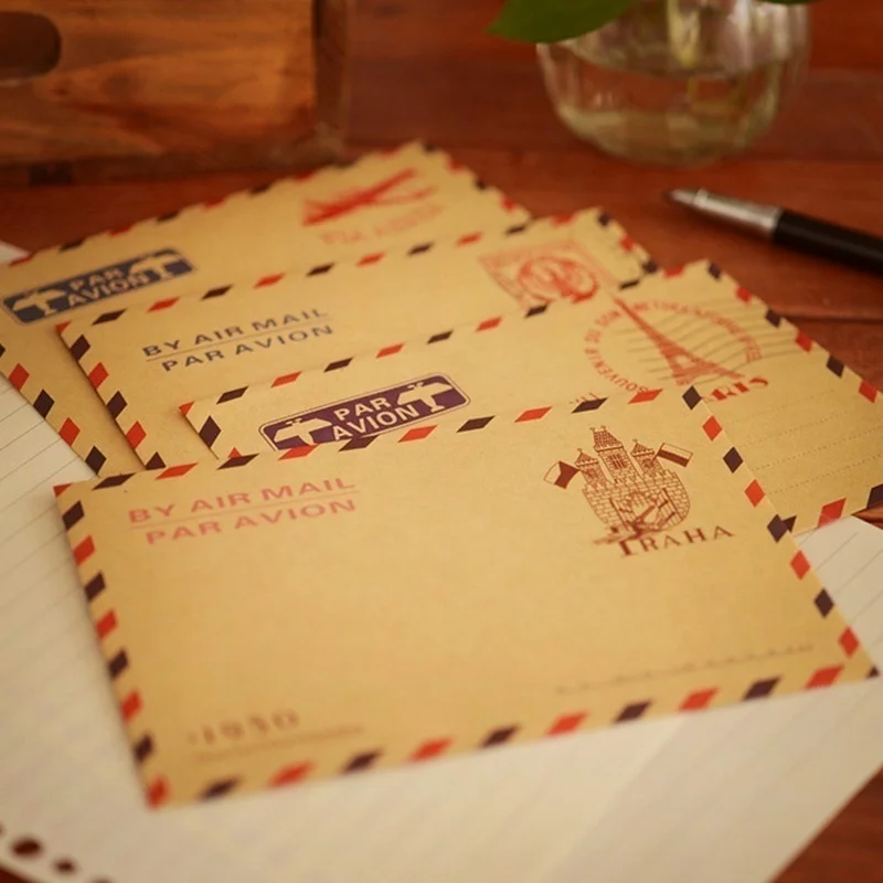 10 adet 9.7*7.5cm Retro popüle - Letter Envelope Kraft incelemesi ve fiyatı