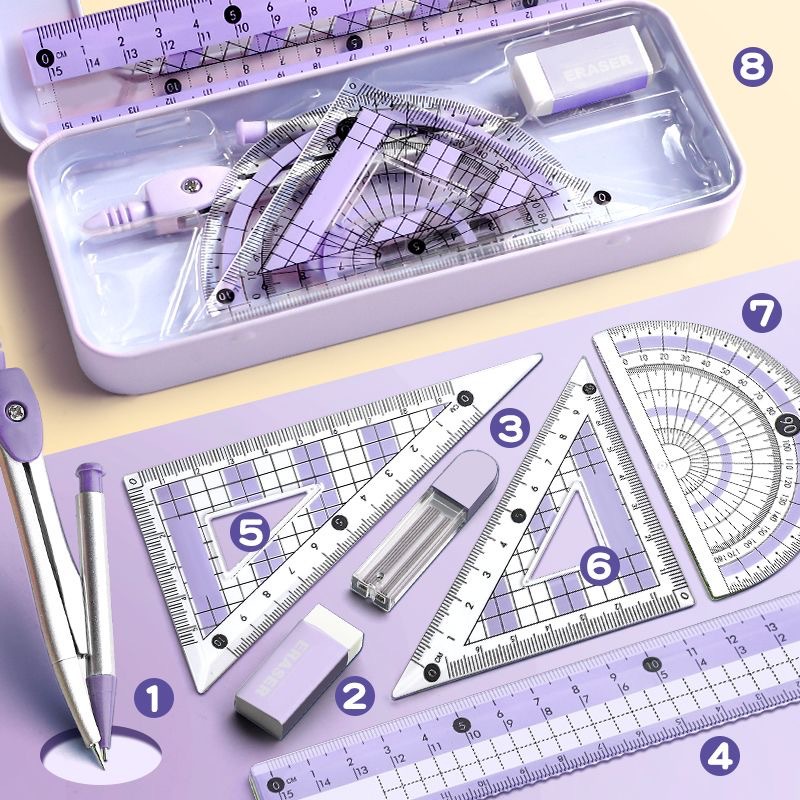 Öğrenciler İçin Profesyonel Pu - Compass Geometry Set incelemesi ve fiyatı