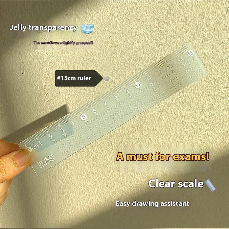 4 adet/takım 15 CM Jöle Cetvel - Ruler Set Transparent incelemesi ve fiyatı