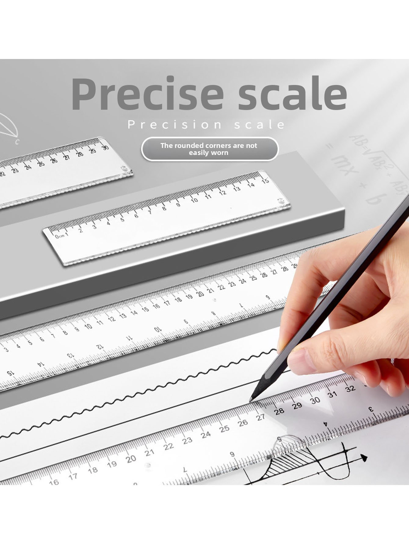 Şeffaf plastik cetvel geometri - Ruler Set Transparent incelemesi ve fiyatı