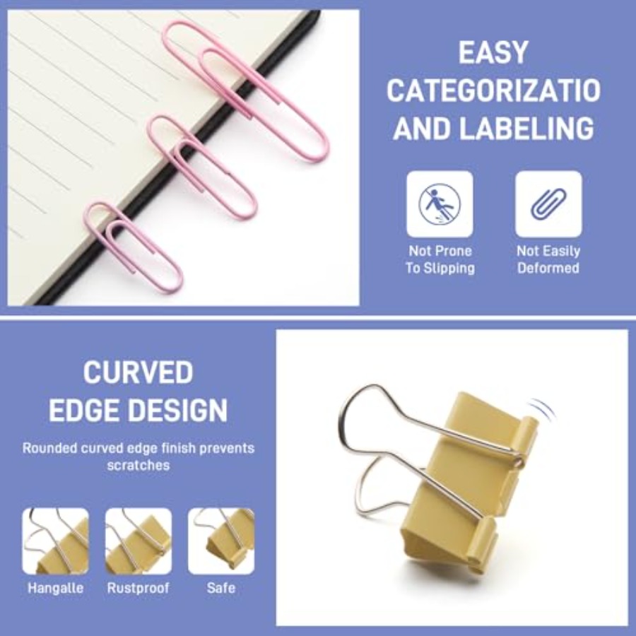 240 Adet Renkli Çeşitli Boyutl - Binder Clip Assorted incelemesi ve fiyatı