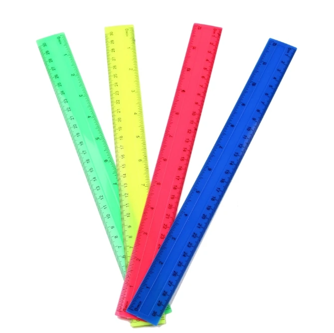 4 adet/paket Renkli Şeffaf Pla - Ruler Set Transparent incelemesi ve fiyatı