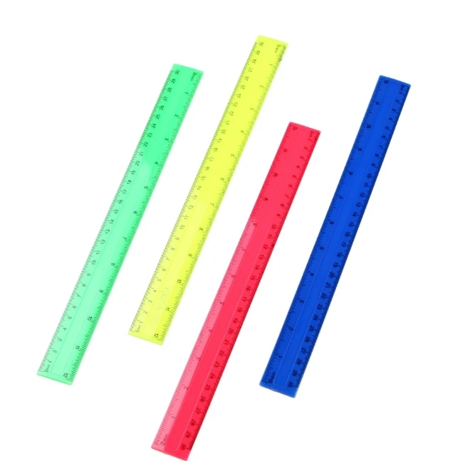 4 adet/paket Renkli Şeffaf Pla - Ruler Set Transparent incelemesi ve fiyatı