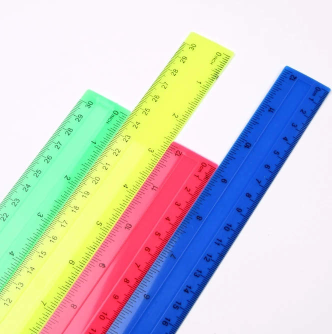 4 adet/paket Renkli Şeffaf Pla - Ruler Set Transparent incelemesi ve fiyatı