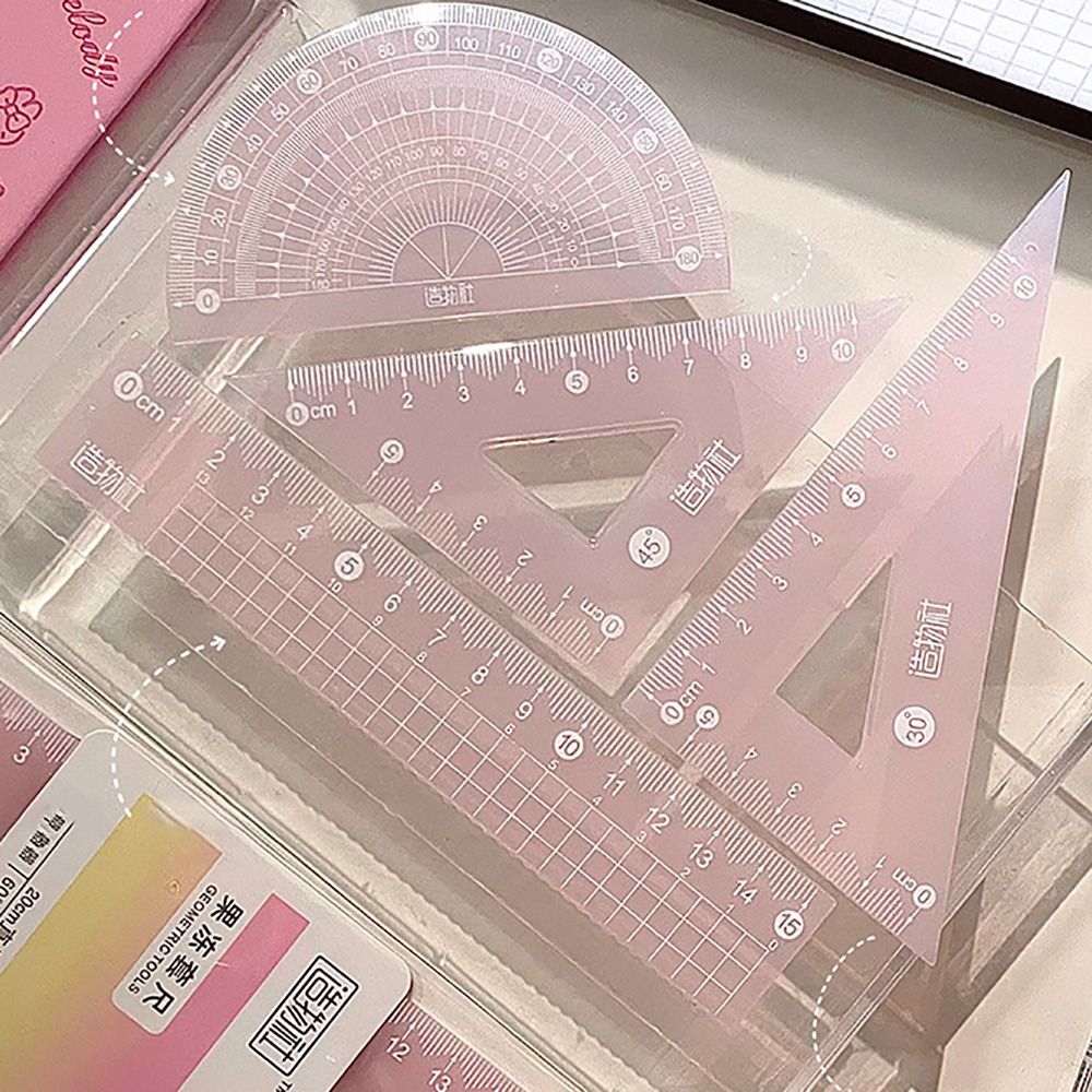 4 adet/takım Çok Fonksiyonlu 1 - Ruler Set Transparent incelemesi ve fiyatı